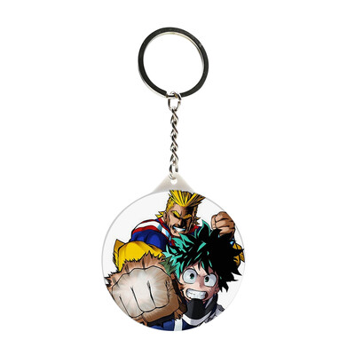 

Fat Bear Anime My Hero Academia Keychain Figure Cartoon Key Chain Keyring With Mirror