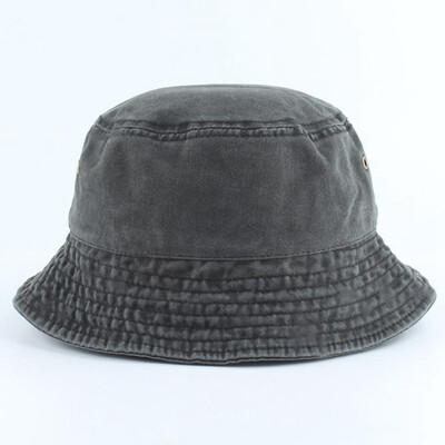 

7 Colors Vintage Depot Denim Washed Cotton Bucket Hat For Men Women Summer Fisherman Hat Sun Hat