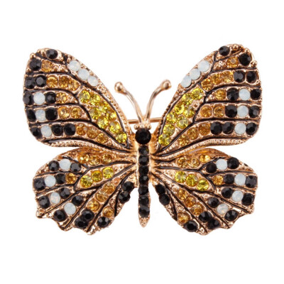 

Multi-color Micro Pave Crystal Rhinestones Butterfly Brooch Pins For Women 11 Assorted Colors Elegant Brooch