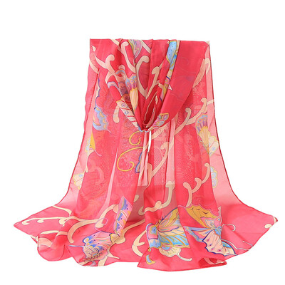 

Gobestart Fashion Women Butterflies Printing Long Soft Wrap Scarf Shawl Scarves