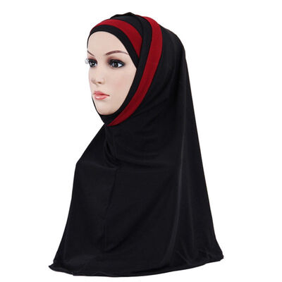 

Womens Muslim Headscarf Fashion Double Loop Slip On Scarf Pull Over Crepe Convenient Shawl Ladies Headscarf
