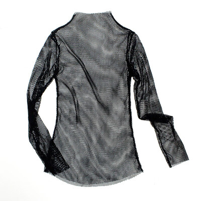 

See Through Hollow Out Mesh Sexy Women T Shirt Long Sleeve Shirt Fashion Lady Top Summer Clothes