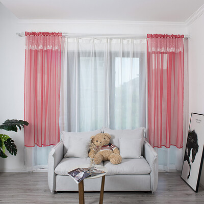 

Gobestart Leaves Sheer Curtain Tulle Window Treatment Voile Drape Valance 1 Panel Fabric