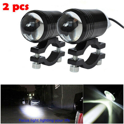 

2pcs U1 White LED Light Headlight Fog Lamp For Motorcycle Bicycle Car Truck Boat