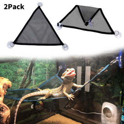 

Gobestart 2pcs Pet Mesh Hammock Sleeping Bed Climb For Reptile Lizard With Suction Cup