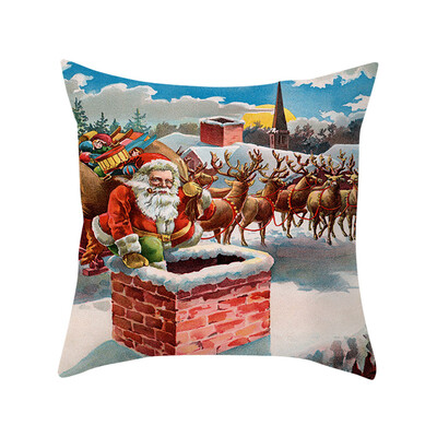 

〖Follure〗Christmas Series Home Decor Polyester Peach Skin Pillow Case 18x18in
