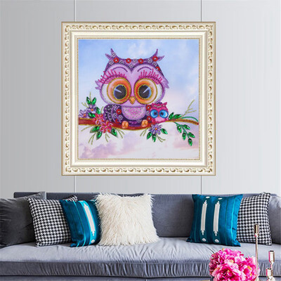 

DIY Cartoon Owl Special Shaped Diamond Painting Cute Animal 5D Diamond Cross Stitch Landscape Rhinestones Embroidery Unique Gift