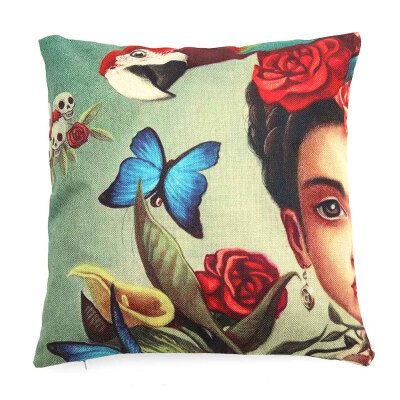 

Oil Printed Self-portrait Decorative Square Throw Pillow Case Cotton Linen Decorative Throw Pillow Case Cushion Cover