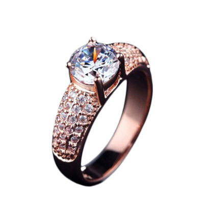 

High Quality New High-end European Jewelry Rings Fashion Trend of High-grade Rhodium Ladies Women Jewelry Christmas Gifts