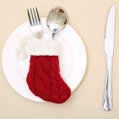 

Gobestart Christmas Decorative Tableware Fork Set Christmas Hat Storage Tool