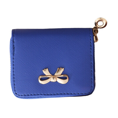 

Women Bow Wallet Faux Leather Zip Coin Purse Clutch Handbag Mini Card Holder