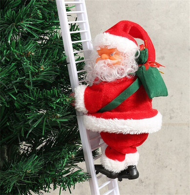 

〖Follure〗Christmas Decoration Santa Claus Electric Climbing Hanging Xmas Ornament Toys