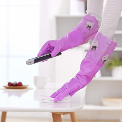 

Gobestart Waterproof Velvet Gloves Wash Dishes Dishwashing House Cleaning