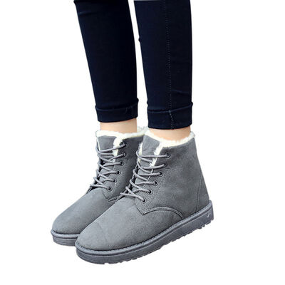 

Korean Winter Thermal Snow Shoes Women Outdoor Warm Mid Calf Waterproof Durable Boot women plus velvet non-slip cotton shoes