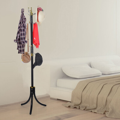 

Gobestart Metal Bedroom Living Room Three-legged Clothes Rack Hanging Clothes Bag Hat