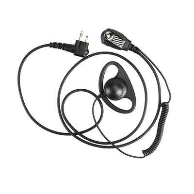 

Universal 2 Pin D Shape Earpiece Mic PTT Headset Earphone Replacement for Motorola Two Way Radio Walkie Talkie
