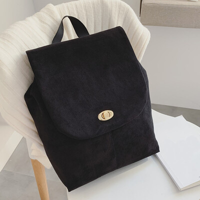 

Tailored Fashion Women Suede Shoulder Bag Backpack Student Messenger Bag Travel Bag