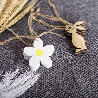 

Toponeto Easter Decorations Wooden Flower Shapes Ornaments Craft Gifts
