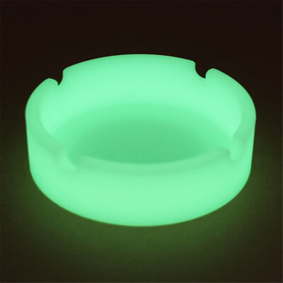 

Portable Silicone Rubber Ashtray Soft Round Camouflage Luminous Fluorescent