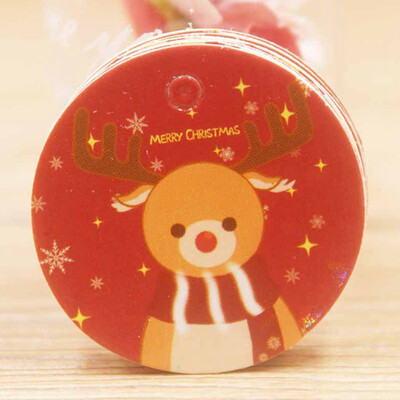 

100pcs\set Cute Circle Shape Kraft Christmas Paper Gift Hang Tag For Christmas Favors\Baby Toy Display Package\Label Tag