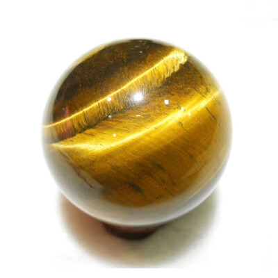 

Dark Yellow Asian Natural Tiger Eyeball Quartz Crystal Healing Ball 26MM Natural Citrine Quartz Crystal Sphere