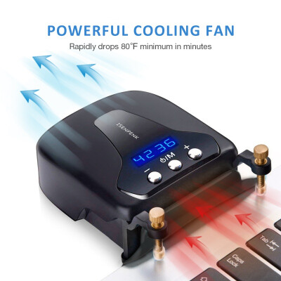 

Portable Notebook Laptop Fan Cooler Lcd Displays Read Temperature Fan Speed Quickly Dissipate Heat Laptop Cooling Pads