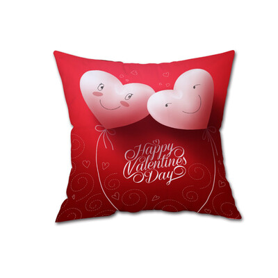 

JPGIF Happy Valentines Day Throw Pillow Case Sweet Love Square Cushion Cover