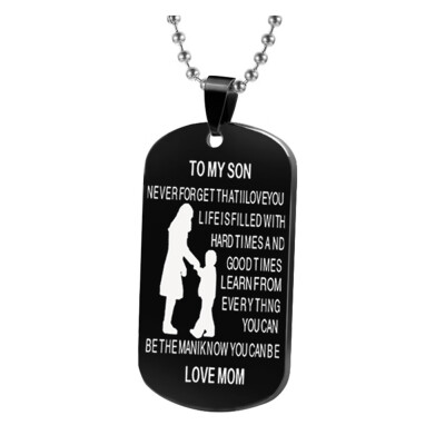 

Dog Tags Pendant Necklace Family Jewelry To My Son Daughter We Love You Love Dad Mom Necklace Military Army Cards