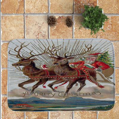 

Toponeto Merry Christmas Welcome Doormats Indoor Home Carpets Decor 40x60CM