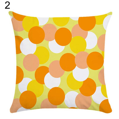 

18x18inch Be Happy Flower Printing Pillow Case Cushion Cover Home Decoration