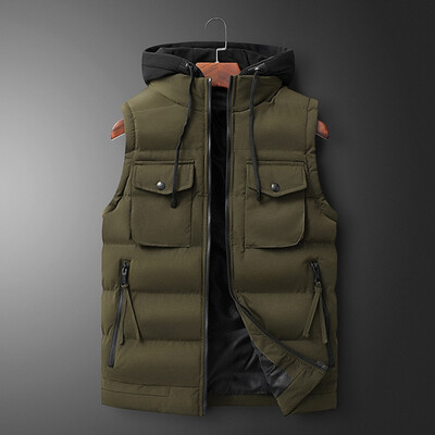 

Toponeto Fashion Men Autum Winter Solid Outwear Vest Jacket Tops Blouse