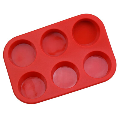 

6 Cup Large Silicone BunMuffin Tray Non Stick Tin Tray Baking Pudding Mold