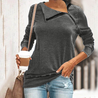 

Tailored Women Fashion Casual Solid Long Sleeve Hoodie Sweatshirt Tops Blouse