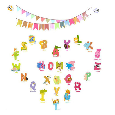 

Animals Mural Wall Stickers Alphabet Letters For Kids Rooms Removable Nursery