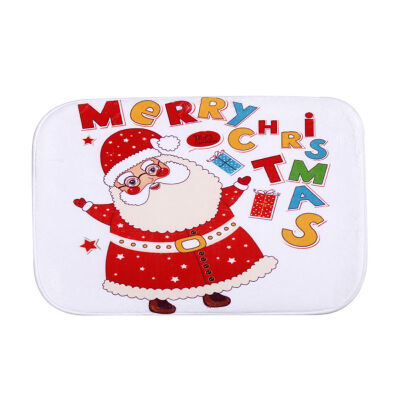 

Merry Christmas Floor Mat Doormat Carpet anti-skid Non-woven Fabric Mat Christmas Decoration Supplies