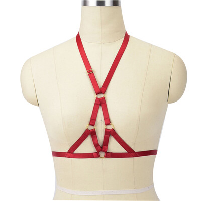

Women Elastic Belt Halter Backless Underwear Unlined Bandage Strappy Bra Hollow Tops