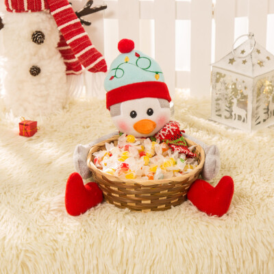 

Tailored Christmas Candy Storage Basket Decoration Santa Claus Storage Basket Gift