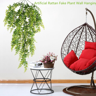

123 singles Artificial Leaves Persian Rattan Fake Plant Wall Hanging