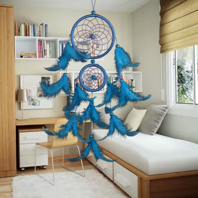 

Gobestart Handmade Dream Catcher Feathers Decoration For Car Wall Hanging Room Home Decor