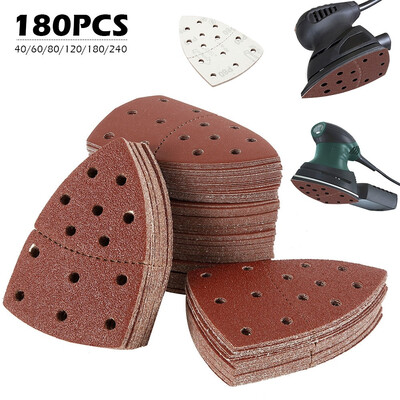 

80180PCS Sanding Discs 406080120180240 Assorted Grits 13 Hole Sandpaper Hook&Loop Discs Pads Sand Paper