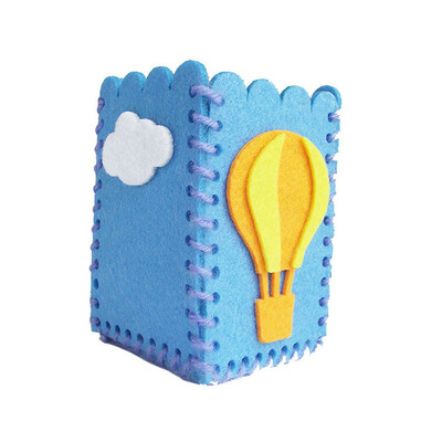 

Siaonvr 1pc DIY Pen Holder Non-woven Fabric Kindergarten Educational Toy