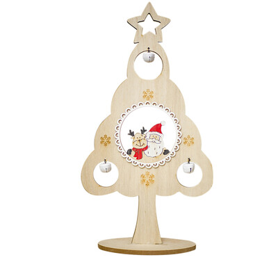

〖Follure〗Home Decor Gifts Creative Painted Christmas Wooden Tabletop Decoration
