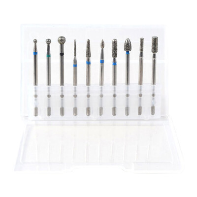 

Gobestart 10PCS Nail Art Grinding Drill Bits Electric Nail Machine Diamond Bullet Bit