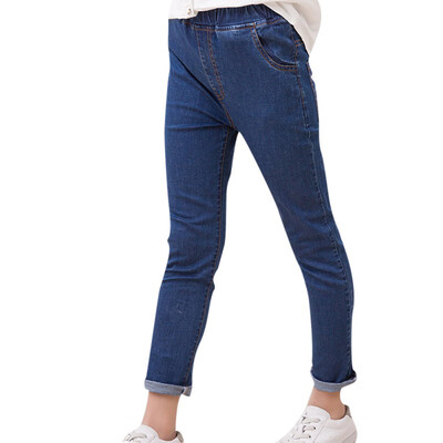 

Fashion Girls Kids Jeans Clothes Cotton Denim Legging Stretch Waist Skinny Pants