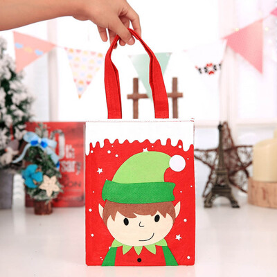 

Tailored Christmas Red Cartoon Old Man Snowman Candy Tote Child Gift Bag