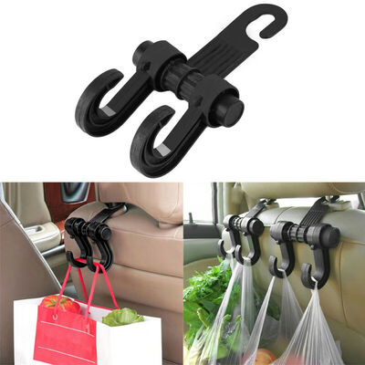 

Car Truck Seat Back Storage Double Hook Sundries Holder Hanger Bag Organizer