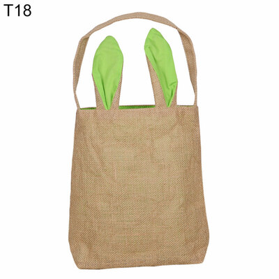 

Easter Lovely Rabbit Ears Cotton Linen Single Handle Gift Tote Bag Handbag