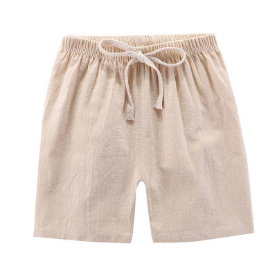 

Summer Children Trousers Solid Short Pants Kids Knee Length Casual Baby Boys Cotton Shorts