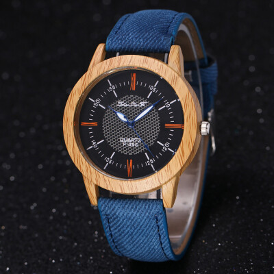 

〖Follure〗Nature Wooden Watch Minimalist Clock Bamboo Denim Fashion Cool