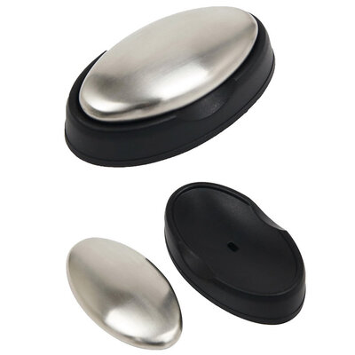 

Protable Magic Soap Odor Remover Stainless Steel Soap Kitchen Bar Eliminating Odor Remover with Soap Box